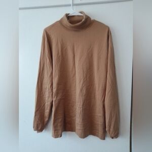 Lands' End Men's Turtleneck Sweater - Tan